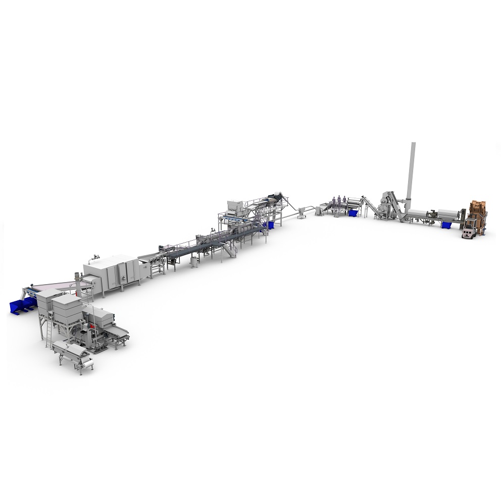 French fries processing line