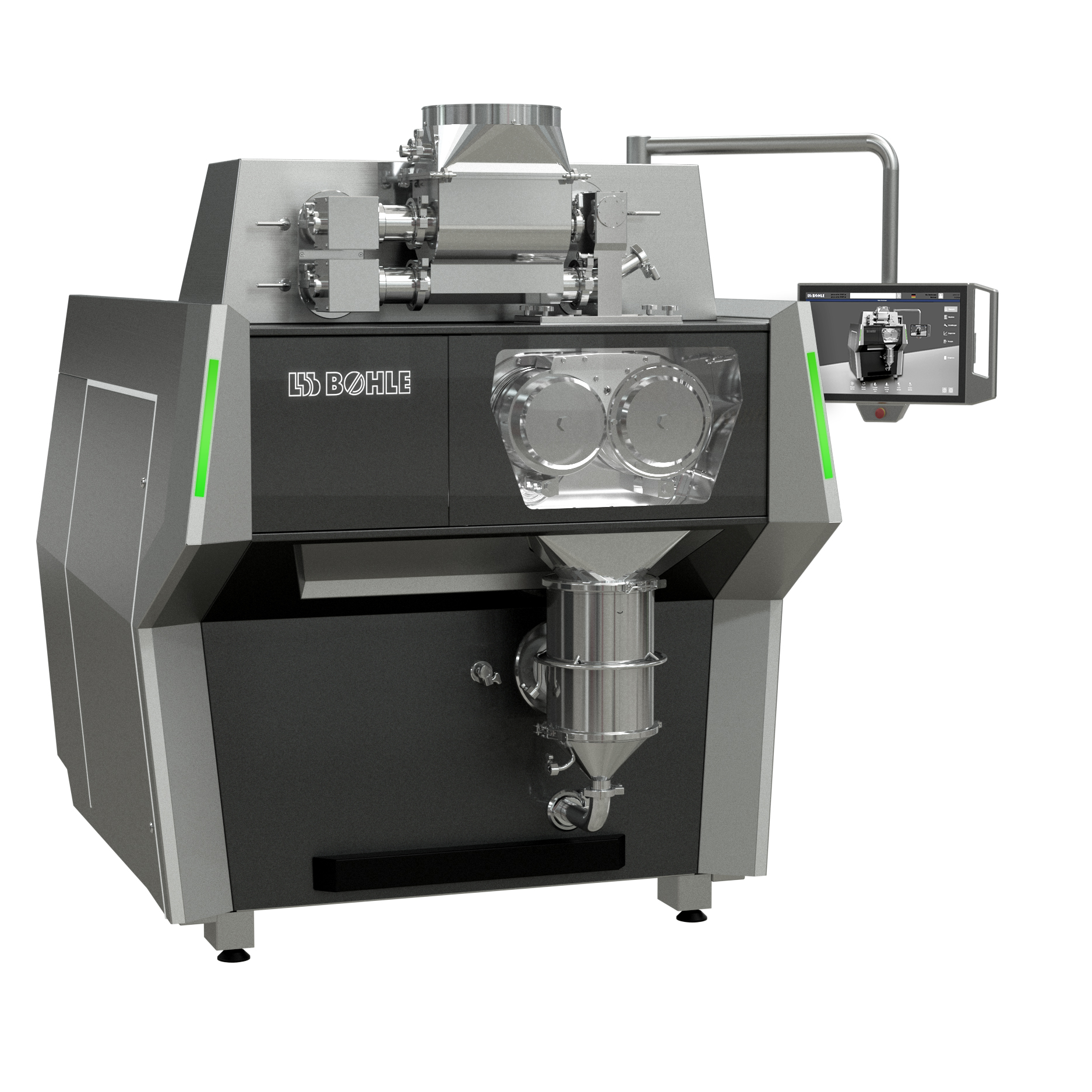 Dry granulator for pharmaceutical powders