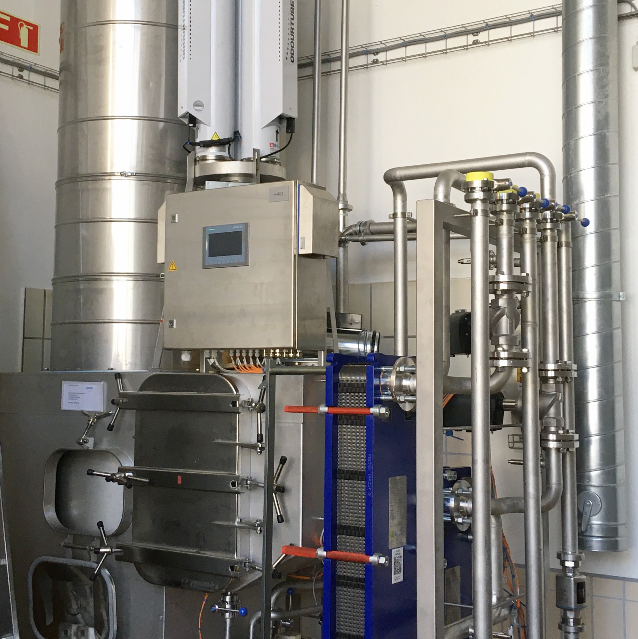 Energy recovery unit for potato chips production line