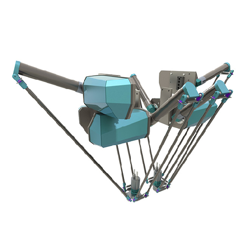 Dual-axis delta robot for high-capacity packaging lines