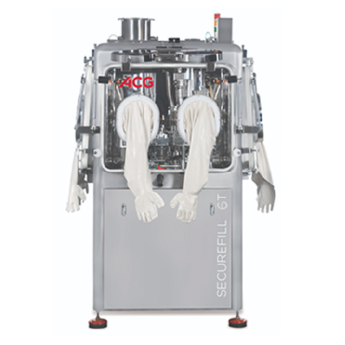 Containment capsule filling system for highly potent drugs