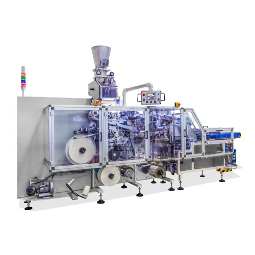 Single chamber tea bag packer with sealed filter paper