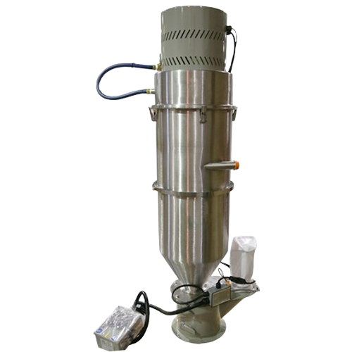 Powder hopper loaders for free-flowing materials