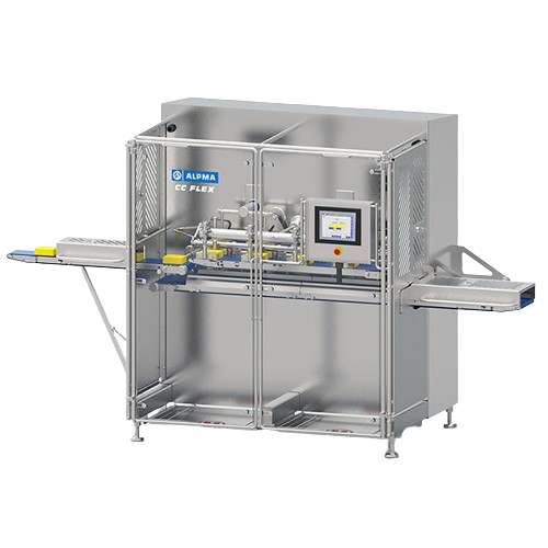 Industrial cheese cube cutter