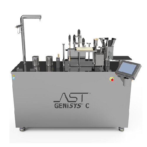 Automated aseptic filling and closing system for vials and syringes