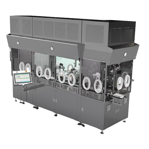 Aseptic small batch filling and closing system