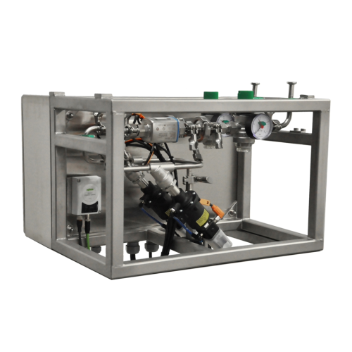 Water mixing and dosing unit for dough production