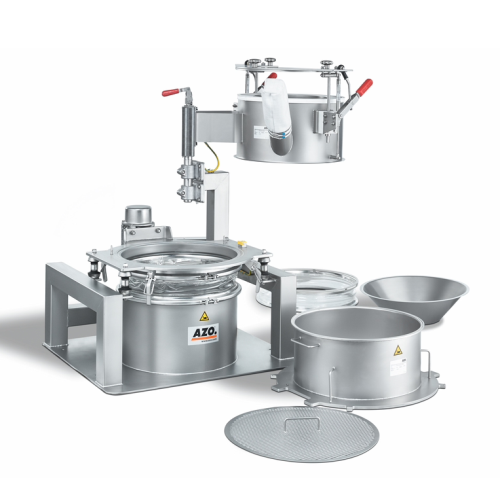 Big bag connection system for dust-free docking