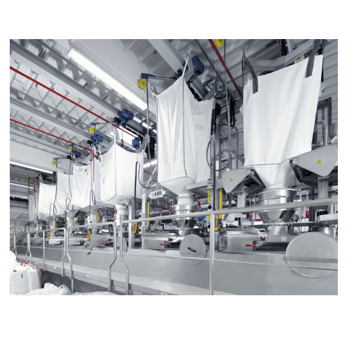 Big bag discharge station for bulk material handling