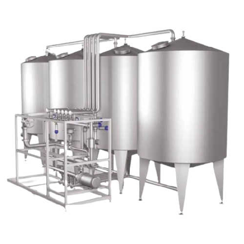 Cleaning in place system for beverage production