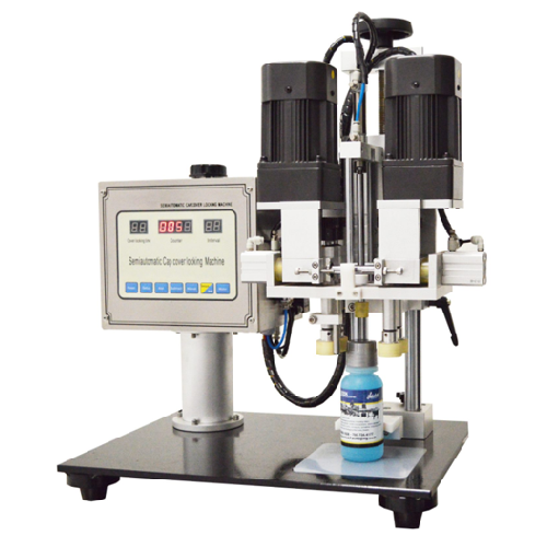 Tabletop spindle tightener for screw caps