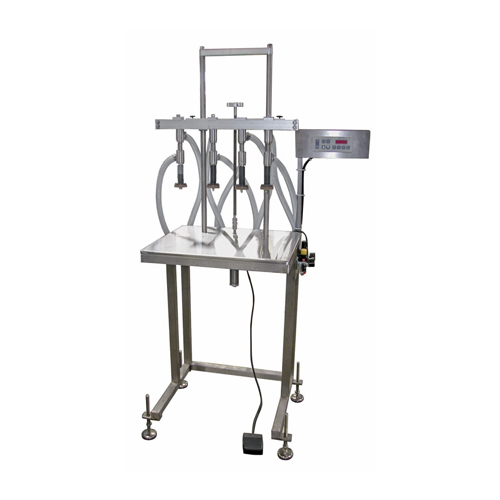 Semi-automatic overflow liquid filler