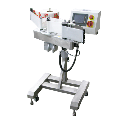 Semi-automatic pressure sensitive labeling system