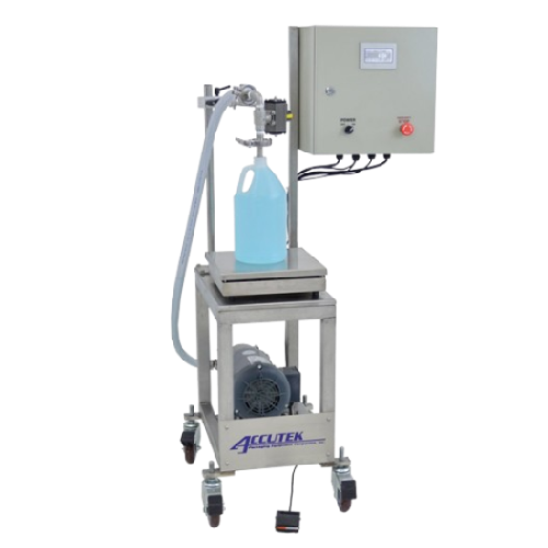 Accurate net weight filling for liquid and semi-liquid products