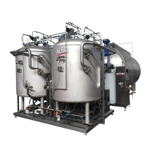 Batch decontamination system for effluents with particles and variable viscosity