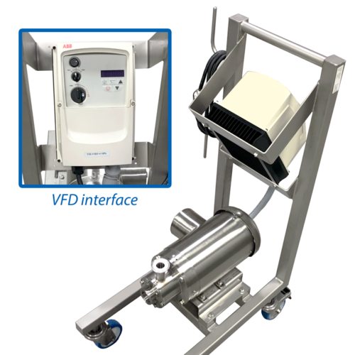 Inline continuous mixer for dairy and beverage processing