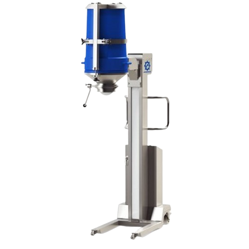 Mobile lifting column for drum handling