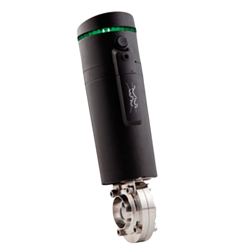 Automated butterfly valve actuator for hygienic processing