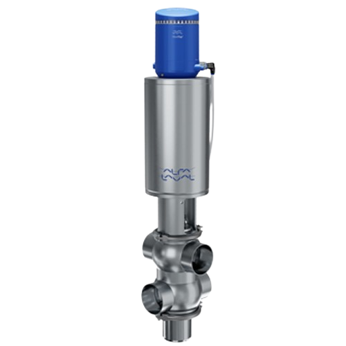 Double seat valve for hygienic processing