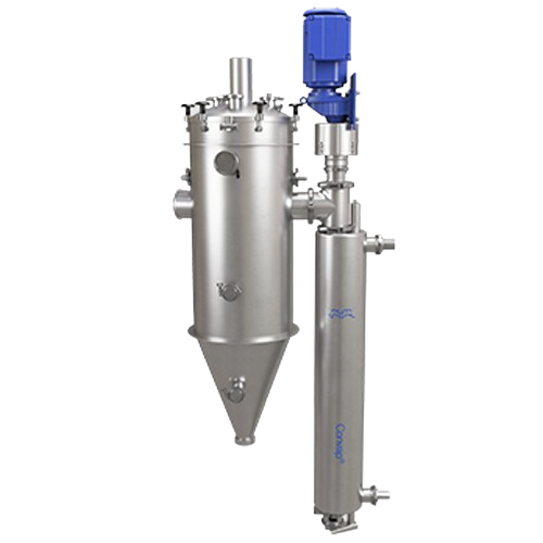 Scraped surface evaporator for high-viscosity materials
