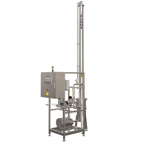 Water deaeration module for breweries and soft drink manufacturers