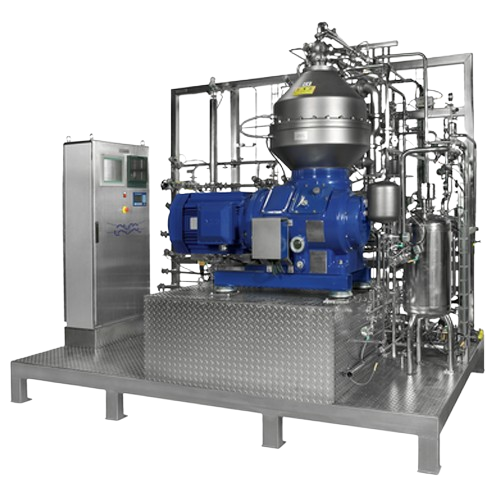 Biotech fermentation centrifuge for continuous solids discharge