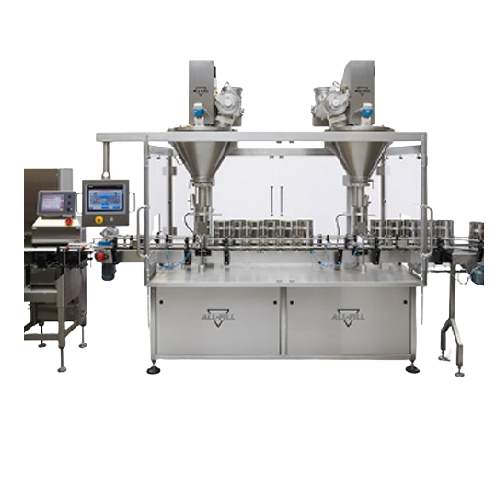 In-line filling system for various container sizes