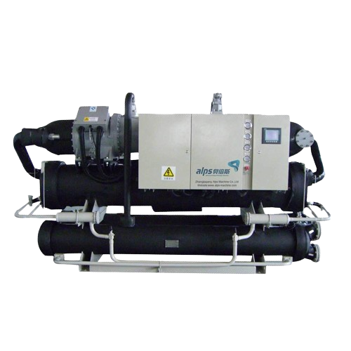 Water cooled screw chiller for industrial cooling