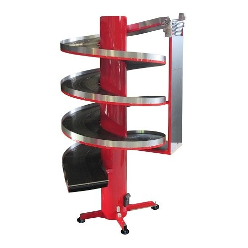 Wide belt spiral conveyor for oversized products