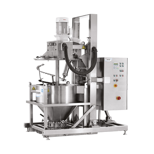 Container mixer for dry and moist materials