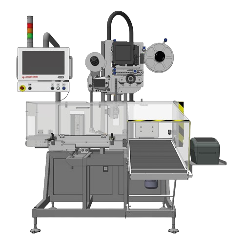 Standalone print & apply station for bottle and carton aggregation