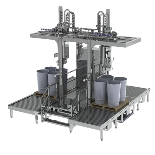 Aseptic filler for bag in drum or box