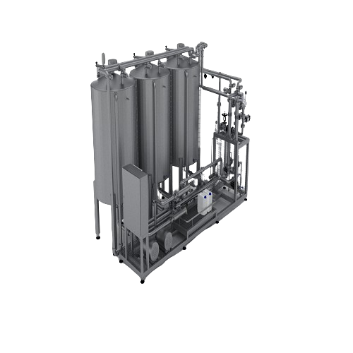 Cip cleaning system for industrial processing lines