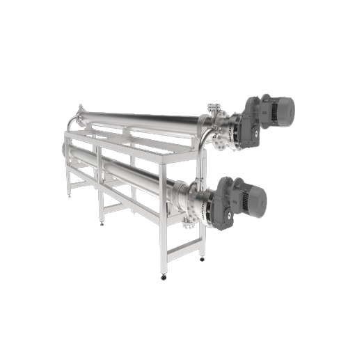Scraped-surface heat exchanger for industrial fruit processing