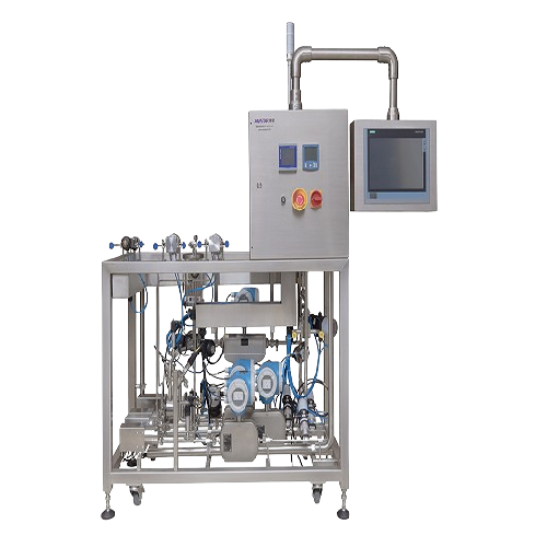 In-line conditioning system for buffer preparation