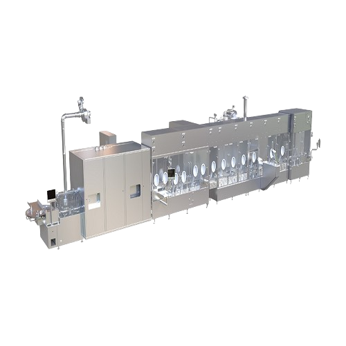 Sterile filling line for liquid and powder