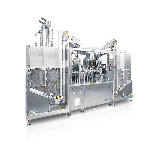 Automatic tube filling and closing system