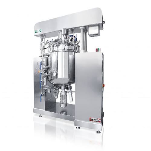 Undervacuum homogenizer for cosmetic and pharmaceutical creams