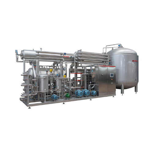 Mixer-pasteurizer-carbonator for soft drinks and juices