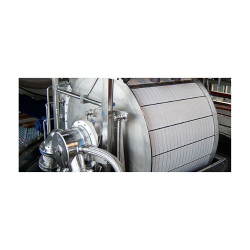 Pressure drum filter for fine-grained products