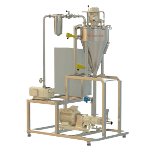 Vacuum deaerator for elimination of gases
