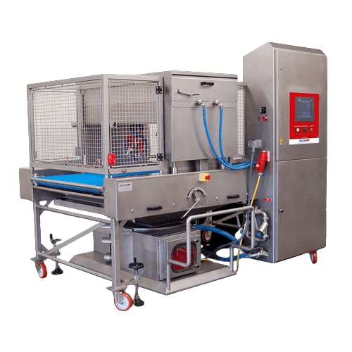 High-volume spraying system for glazes and marmelades