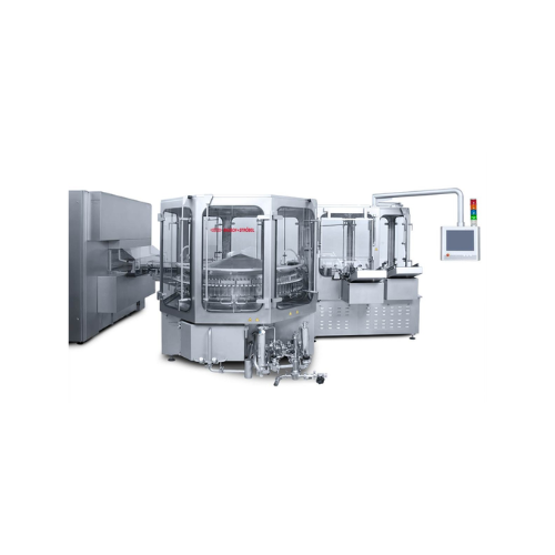 Compact cleaning system for glass and plastic containers