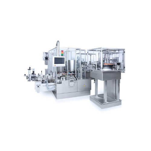 Continuous-motion labeling and assembly for syringes