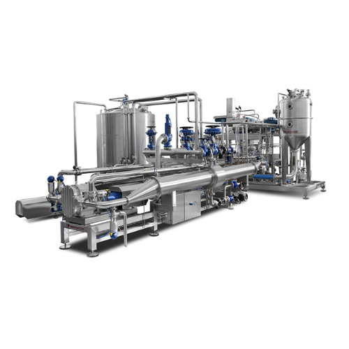 Frozen extraction line for fruit and vegetable purees