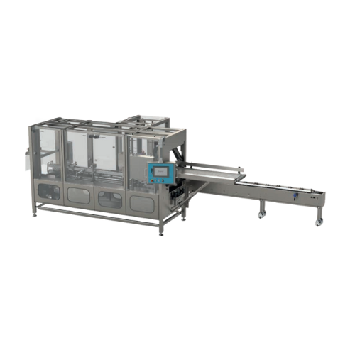 Horizontal load carton erector for food production