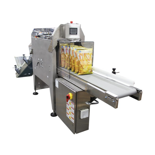 Semi-auto case packer for flexible bag collation