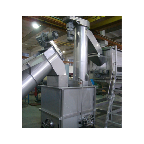Vertical destoner for removing stones from vegetables