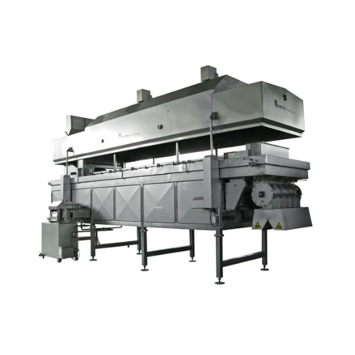 Belt blancher for vegetables