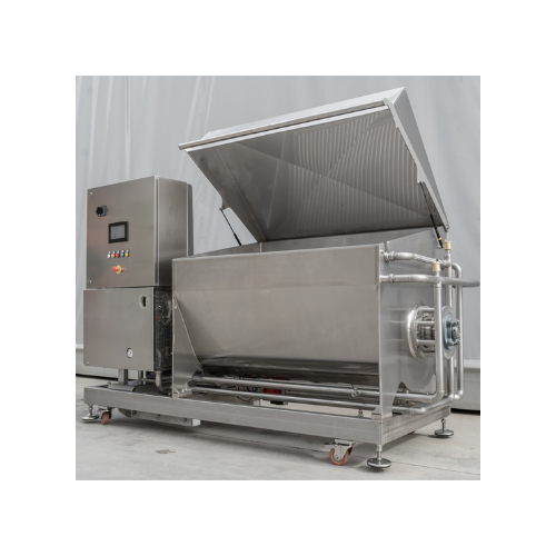 Lumps melting system for chocolate and cocoa mass